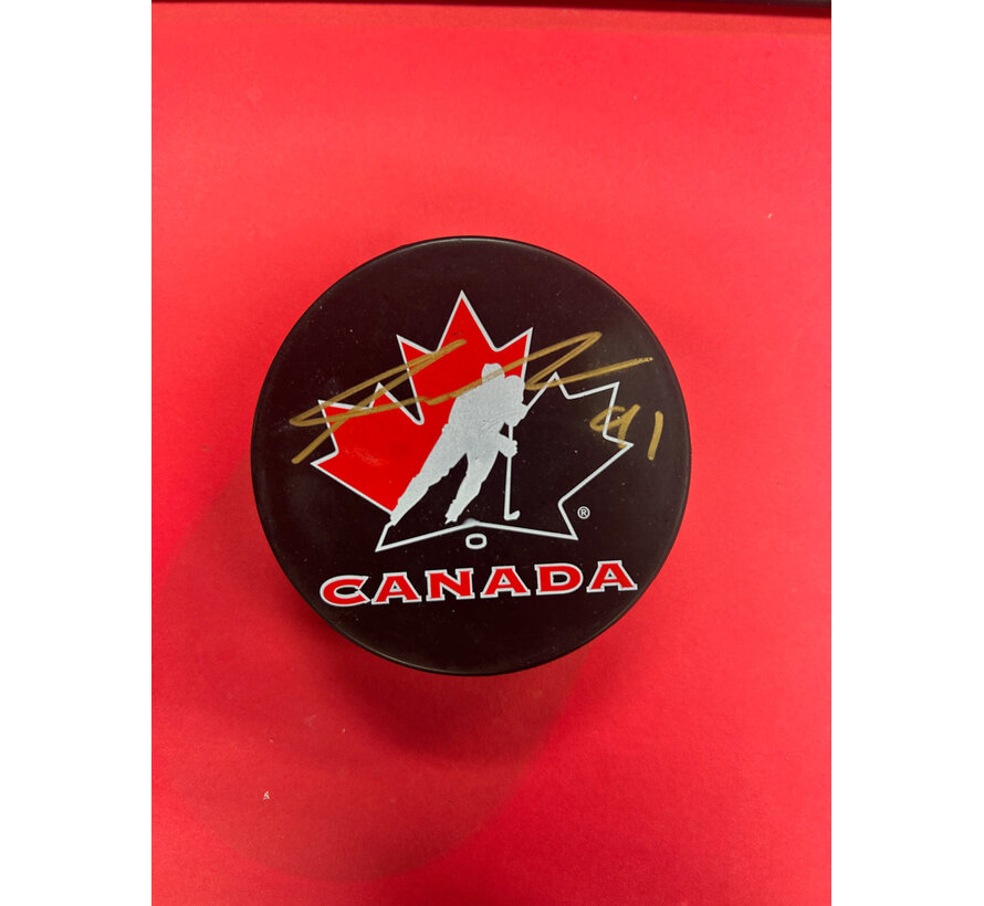 SEAN MONAHAN TEAM CANADA AUTOGRAPHED PUCK