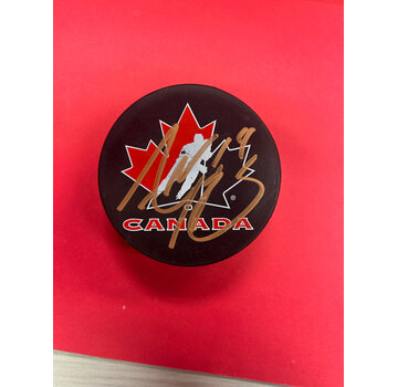 ADAM HENRIQUE TEAM CANADA AUTOGRAPHED PUCK