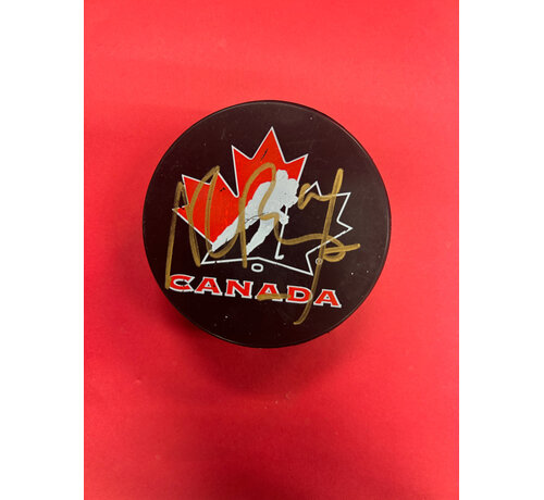 ALEX BURROWS TEAM CANADA AUTOGRAPHED PUCK
