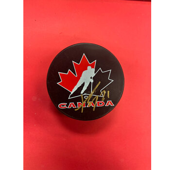 KAIDEN GUHLE TEAM CANADA AUTOGRAPHED PUCK