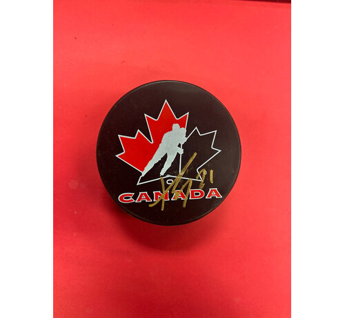 KAIDEN GUHLE TEAM CANADA AUTOGRAPHED PUCK