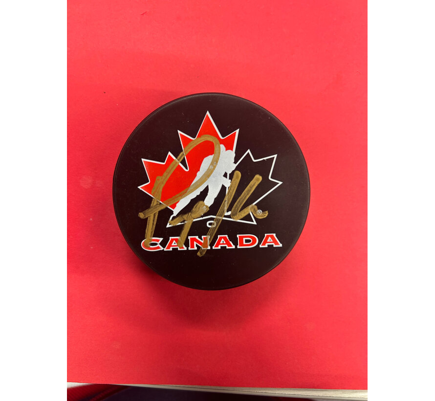 PEYTON KREBS TEAM CANADA AUTOGRAPHED PUCK