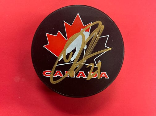 DOUGIE HAMILTON TEAM CANADA AUTOGRAPHED PUCKS