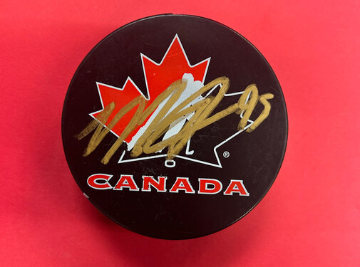 MATT DUCHENE TEAM CANADA AUTOGRAPHED PUCK