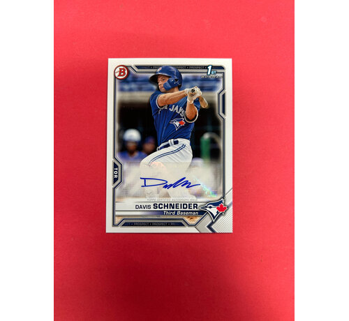 TOPPS 2021 BOWMAN PROSPECTS DAVIS SCHNEIDER 1ST BOWMAN AUTOGRAPH