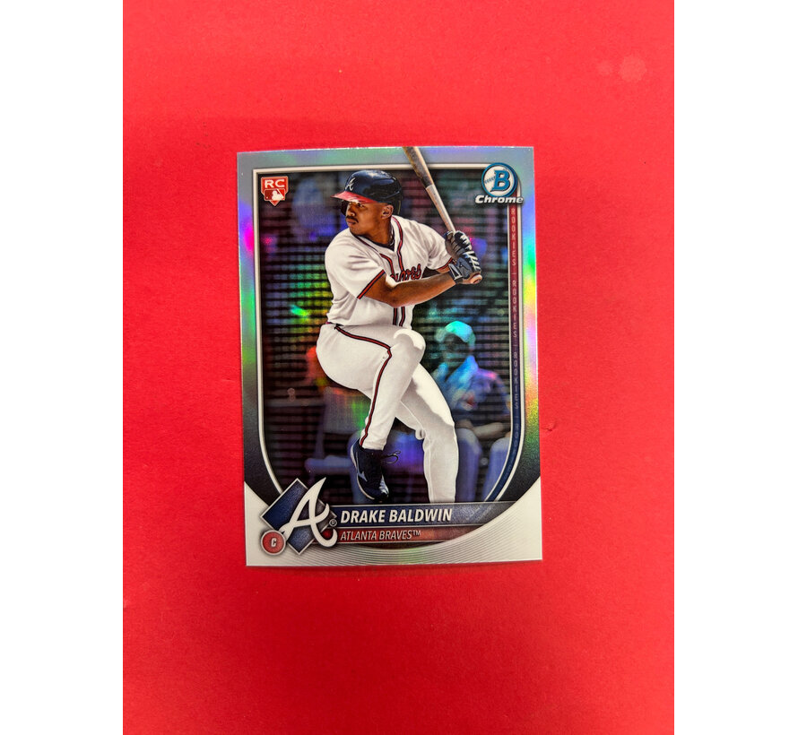 2025 BOWMAN CHROME DRAKE BALDWIN RED REDEMPTION ROOKIE SP