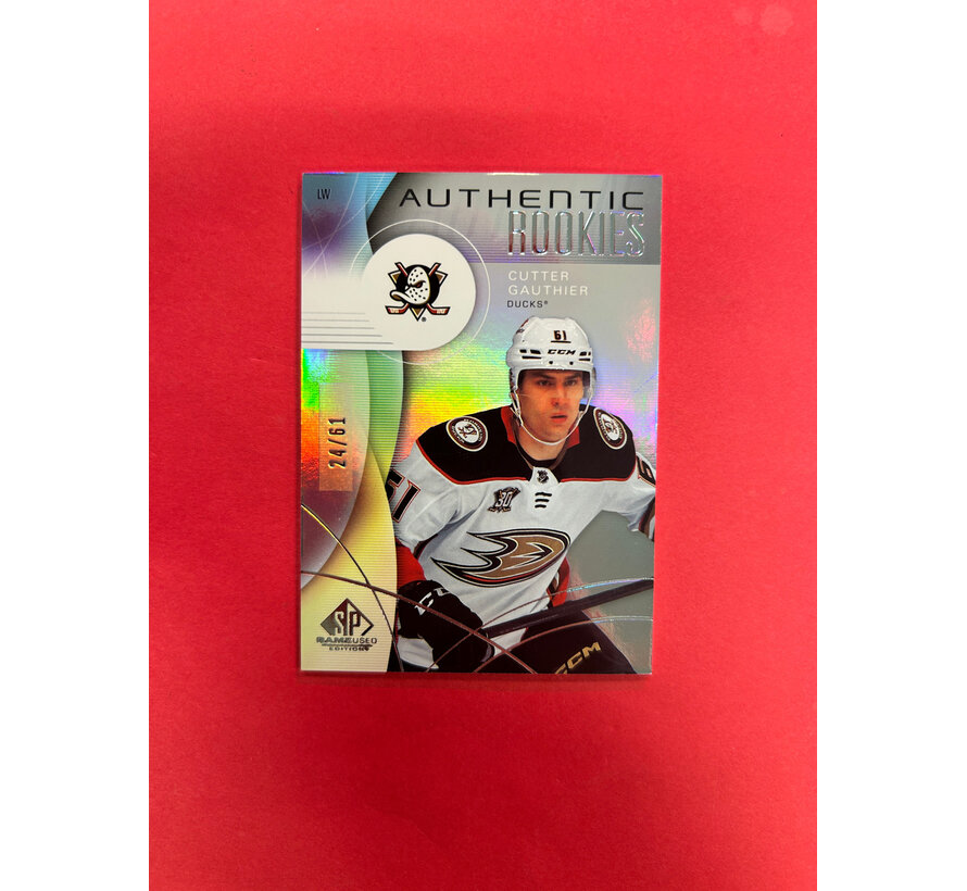 2024-25 SP GAME USED CUTTER GAUTHIER RAINBOW ROOKIE TRUE /61
