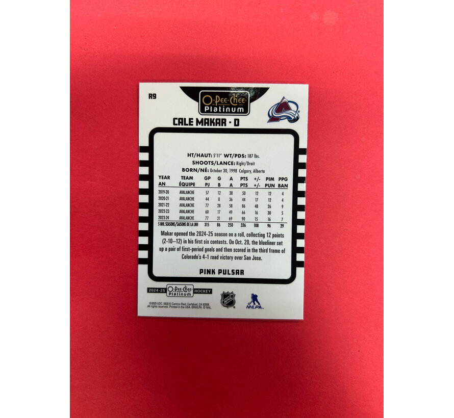 2023-24 OPC PLATINUM  CALE MAKAR PINK PULSAR RETRO SSP