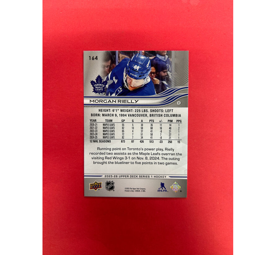 2025-26 UPPER DECK SERIES 1 MORGAN RIELLY HIGH GLOSS /10