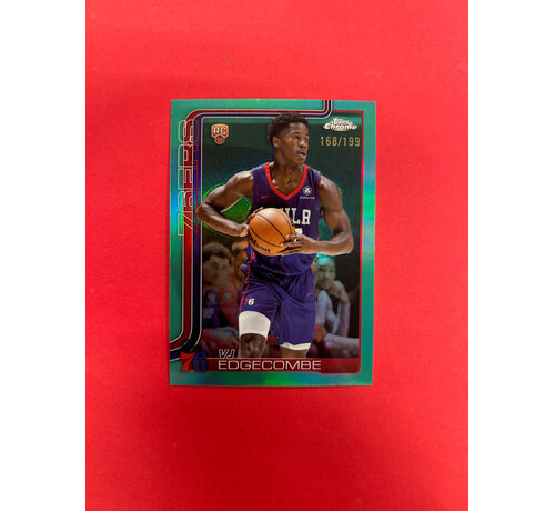 TOPPS 2025 TOPPS CHROME VJ EDGECOMBE ROOKIE AQUA /199