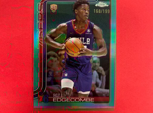 TOPPS 2025 TOPPS CHROME VJ EDGECOMBE ROOKIE AQUA /199
