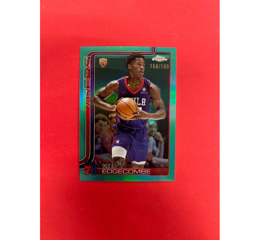 2025 TOPPS CHROME VJ EDGECOMBE ROOKIE AQUA /199