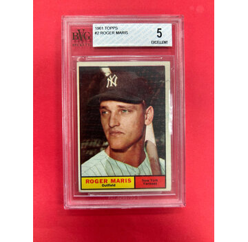 TOPPS 1961 TOPPS ROGER MARIS BECKETT VINTAGE GRADED 5