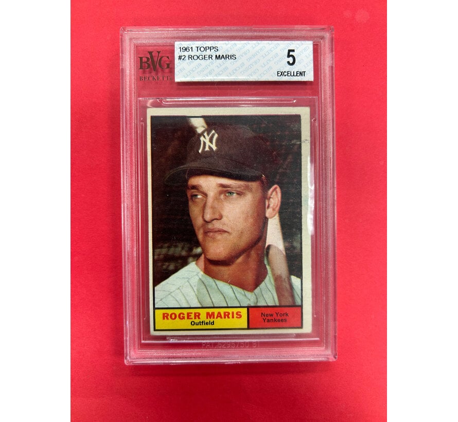 1961 TOPPS ROGER MARIS BECKETT VINTAGE GRADED 5