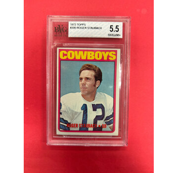 TOPPS 1972 TOPPS ROGER STAUBACH BECKETT VINTAGE GRADED 5.5