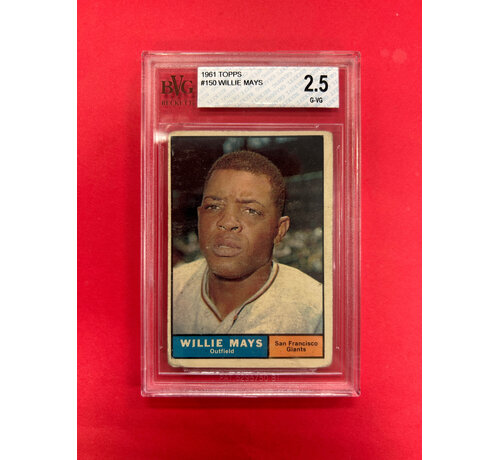 TOPPS 1961 TOPPS WILLIE MAYS BECKETT VINTAGE GRADED 2.5