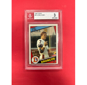 TOPPS 1984 TOPPS JOHN ELWAY ROOKIE BECKETT VINTAGE GRADED 3