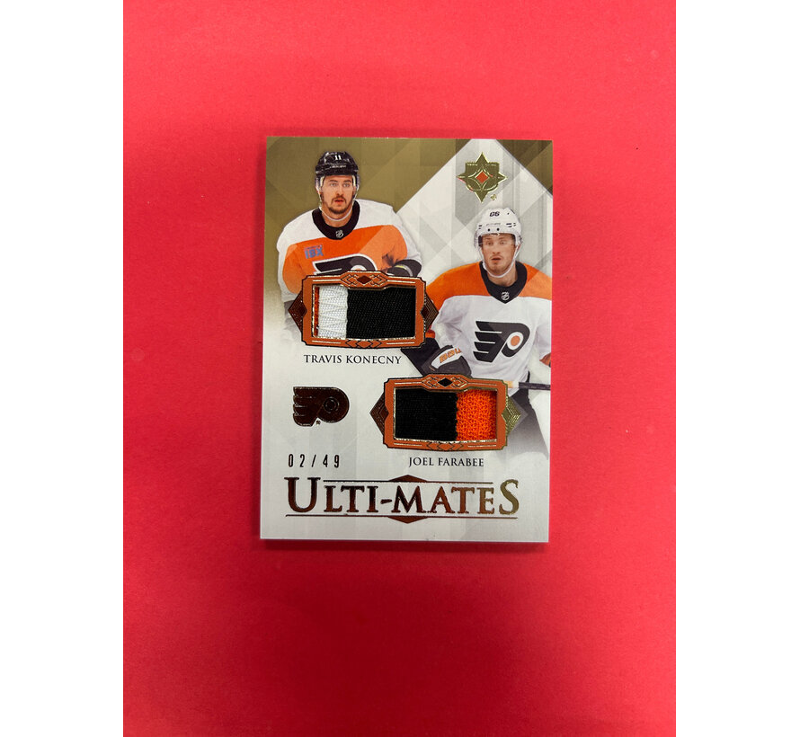 2023-24 UPPER DECK ULTIMATE FLYERS ULTI-MATES FARABEE/KONECNY /25