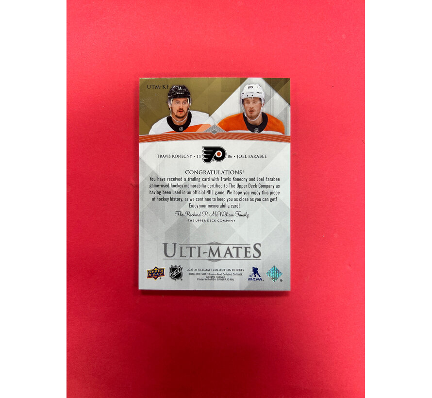 2023-24 UPPER DECK ULTIMATE FLYERS ULTI-MATES FARABEE/KONECNY /25
