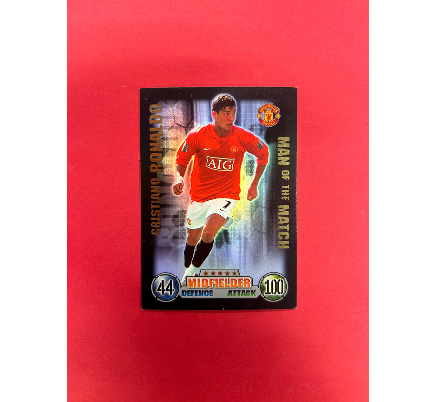 2007-08 TOPPS MATCH ATTAX CHRISTIANO RONALDO MAN OF THE MATCH SP
