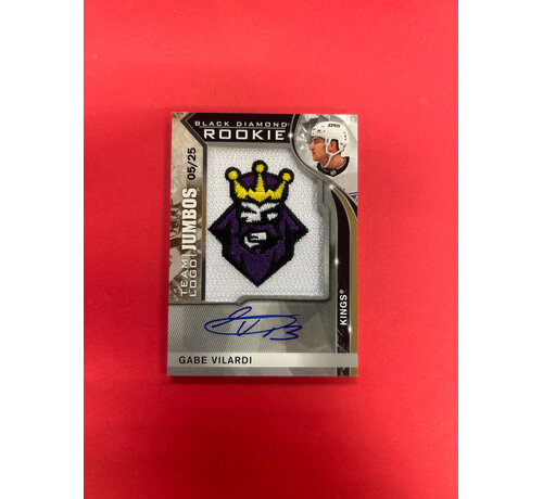 UPPER DECK 2020-21 UPPER DECK BLACK DIAMOND GABRIEL VILARDI TEAM LOGO JUMBOS AUTO PATCH /25