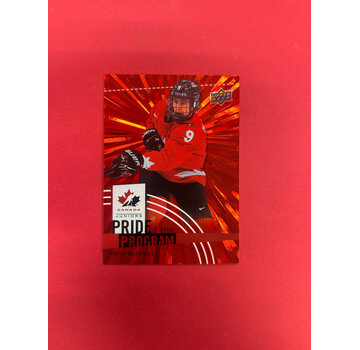 UPPER DECK 2025 UPPER DECK TEAM CANADA GAVIN MCKENNA PRIDE OF THE PROGRAM RED OUTBURST /25