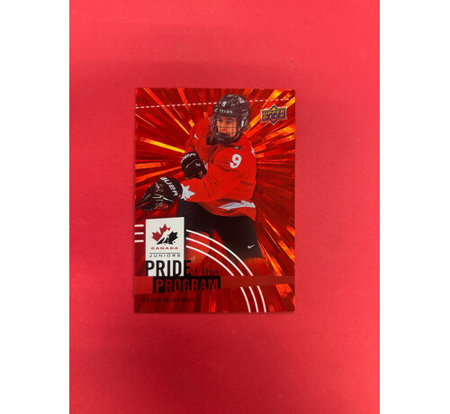 UPPER DECK 2025 UPPER DECK TEAM CANADA GAVIN MCKENNA PRIDE OF THE PROGRAM RED OUTBURST /25