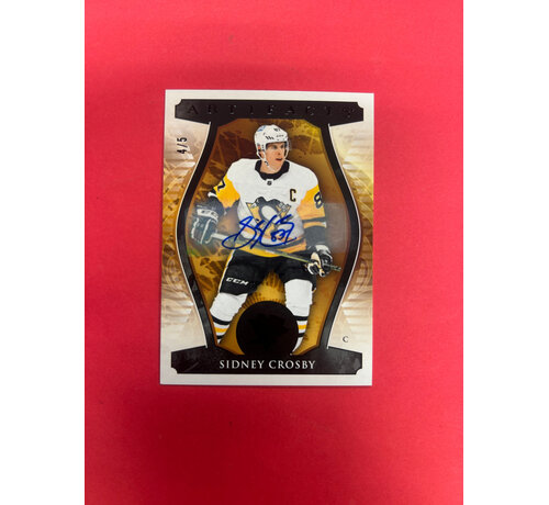 UPPER DECK 2023-24 UPPER DECK ARTIFACTS SIDNEY CROSBY AUTOGRAPH BLACK /5