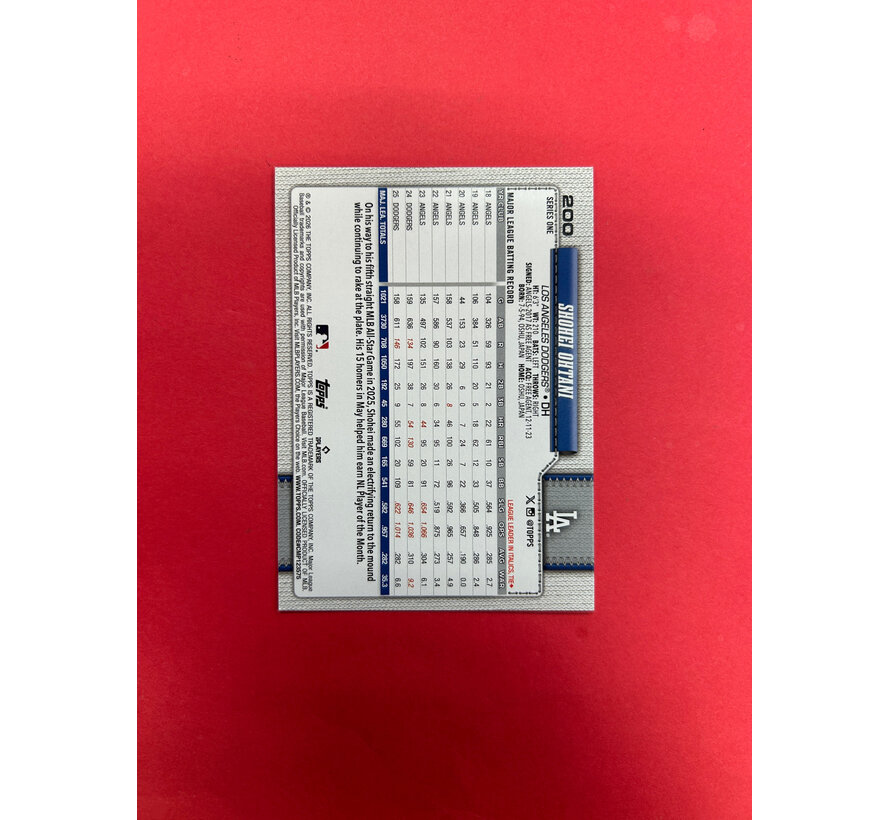 2026 TOPPS SERIES 1 SHOHEI OHTANI IMAGE VARIATION SP