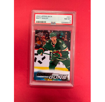 UPPER DECK 2022 UPPER DECK MATT BOLDY YOUNG GUNS PSA GRADED 8