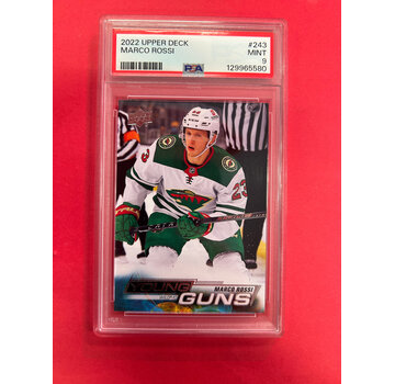 UPPER DECK 2022 UPPER DECK MARCO ROSSI YOUNG GUNS PSA GRADED 9