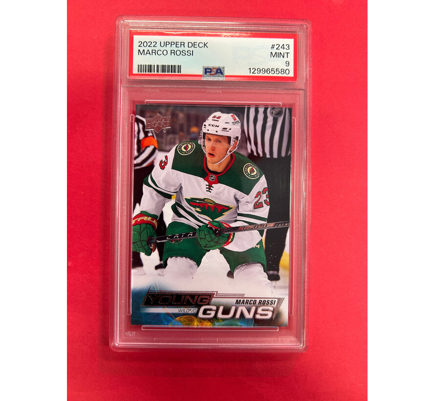2022 UPPER DECK MARCO ROSSI YOUNG GUNS PSA GRADED 9