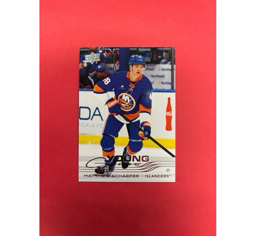 2025-26 UPPER DECK SERIES 2 MATTHEW SCHAEFER YOUNG GUNS