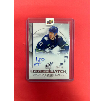 UPPER DECK 2024-25 SP AUTHENTIC JONATHAN LEKKERIMAKI FUTURE WATCH AUTO /999 SEALED