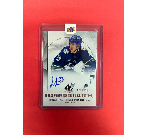 UPPER DECK 2024-25 SP AUTHENTIC JONATHAN LEKKERIMAKI FUTURE WATCH AUTO /999 SEALED