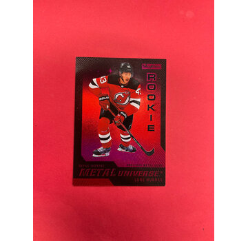 UPPER DECK 2023-24 METAL UNIVERSE LUKE HUGHES PRECIOUS METAL GEMS RETRO ROOKIE /100