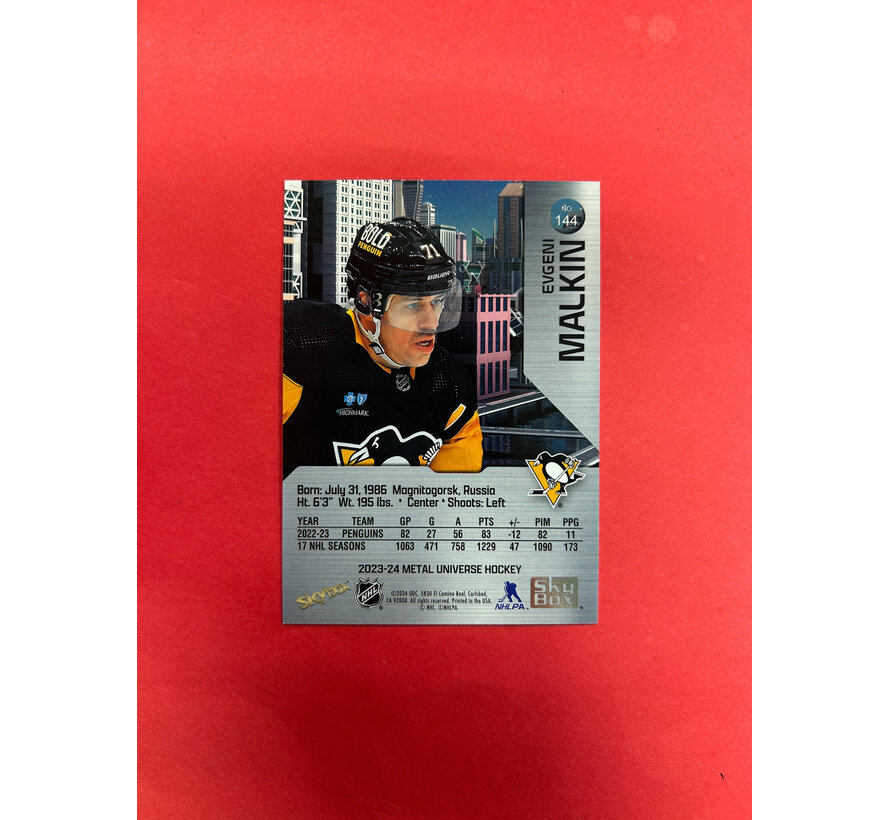 2023-24 METAL UNIVERSE EVGENI MALKIN PRECIOUS METAL GEMS /100