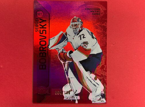 UPPER DECK 2023-24 METAL UNIVERSE SERGEI BOBROVSKY PRECIOUS METAL GEMS /100