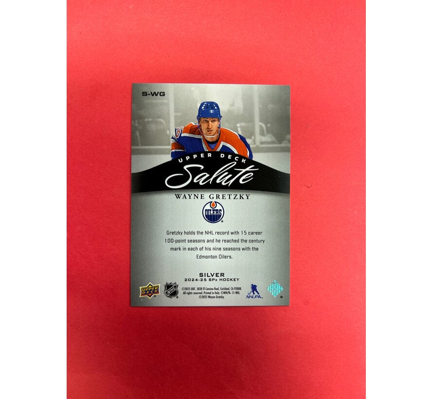 2024-25 UPPER DECK SPX WAYNE GRETZKY SALUTE SILVER SSP