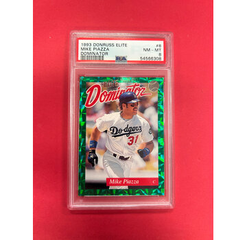 DONRUSS 1993 DONRUSS ELITE MIKE PIAZZA DOMINATOR PSA GRADED 8