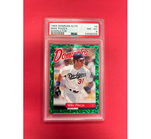 DONRUSS 1993 DONRUSS ELITE MIKE PIAZZA DOMINATOR PSA GRADED 8