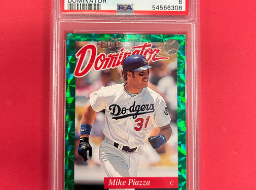 DONRUSS 1993 DONRUSS ELITE MIKE PIAZZA DOMINATOR PSA GRADED 8
