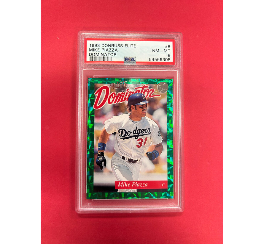 1993 DONRUSS ELITE MIKE PIAZZA DOMINATOR PSA GRADED 8
