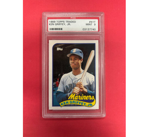 TOPPS 1989 TOPPS TRADED KEN GRIFFEY JR PSA GRADED 9