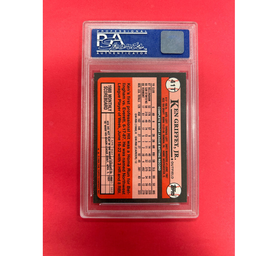 1989 TOPPS TRADED KEN GRIFFEY JR PSA GRADED 9