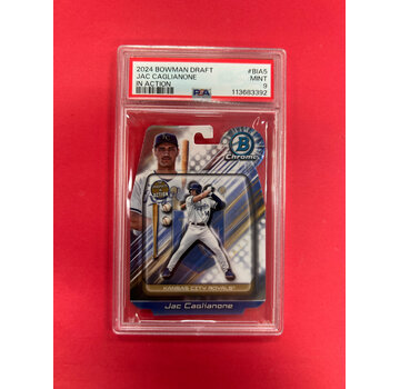 BOWMAN 2024 BOWMAN JAC CAGLIANONE IN ACTION PSA GRADED 9