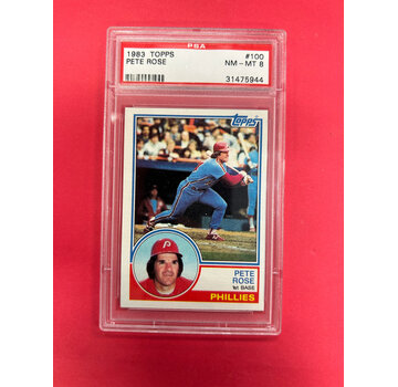 TOPPS 1983 TOPPS PETE ROSE PSA GRADED 8