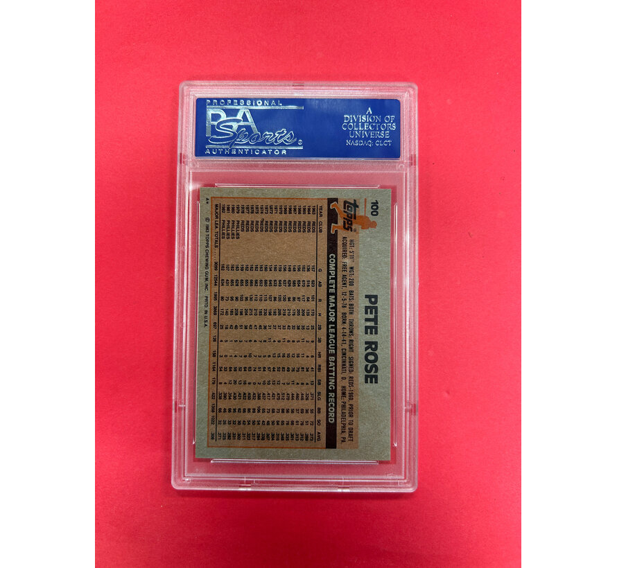 1983 TOPPS PETE ROSE PSA GRADED 8