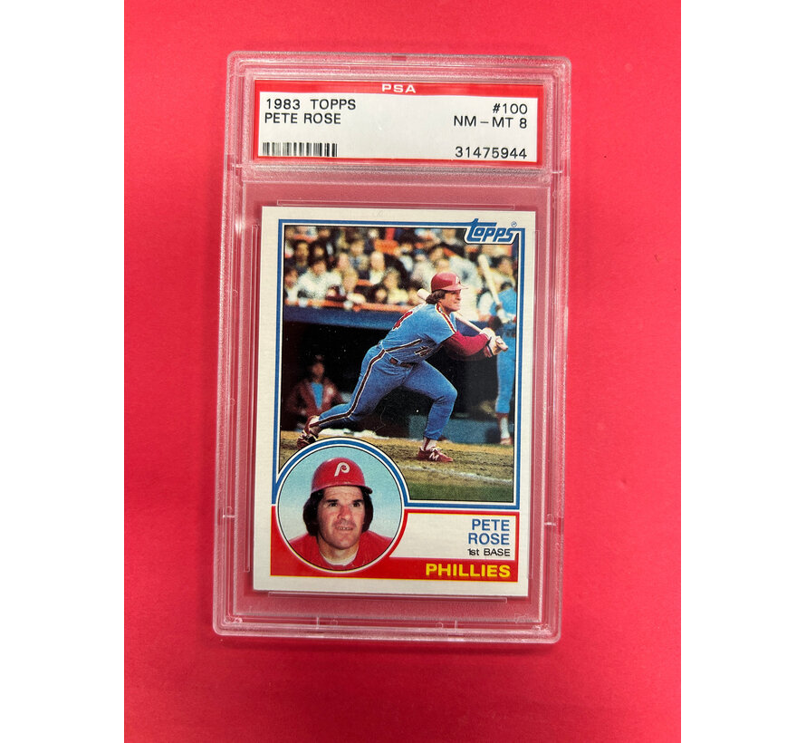 1983 TOPPS PETE ROSE PSA GRADED 8