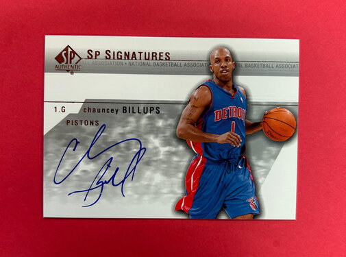 PANINI 2004 SP AUTHENTIC BASKETBALL CHAUNCEY BILLUPS SP SIGNATURES